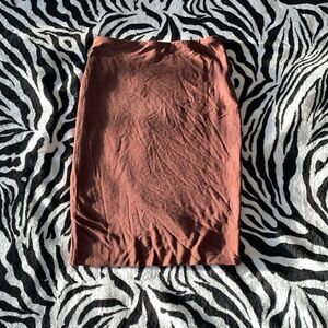 NWOT Naked wardrobe chocolate brown soft tight women’s  mini skirt size small